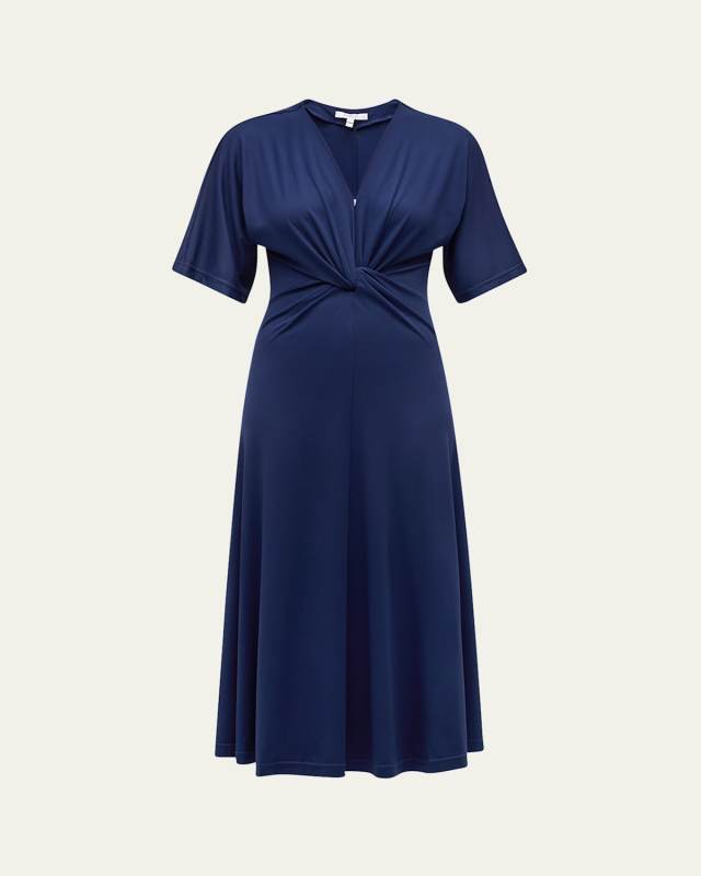 Lorraine Twist-Front Midi Dress